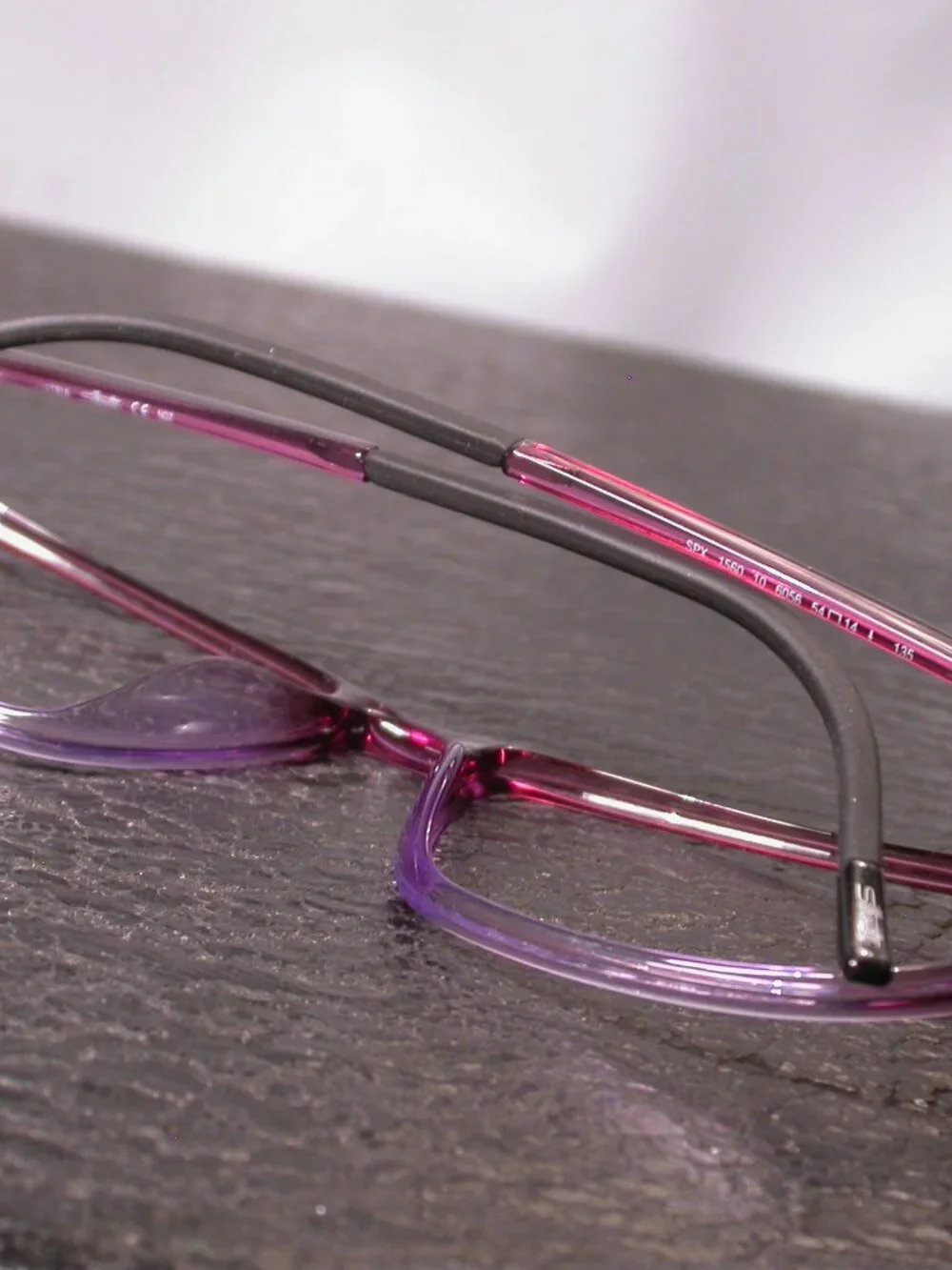 Silhouette Titan Purple Clear and Black Light Weight Eyeglasses Made in Austria
